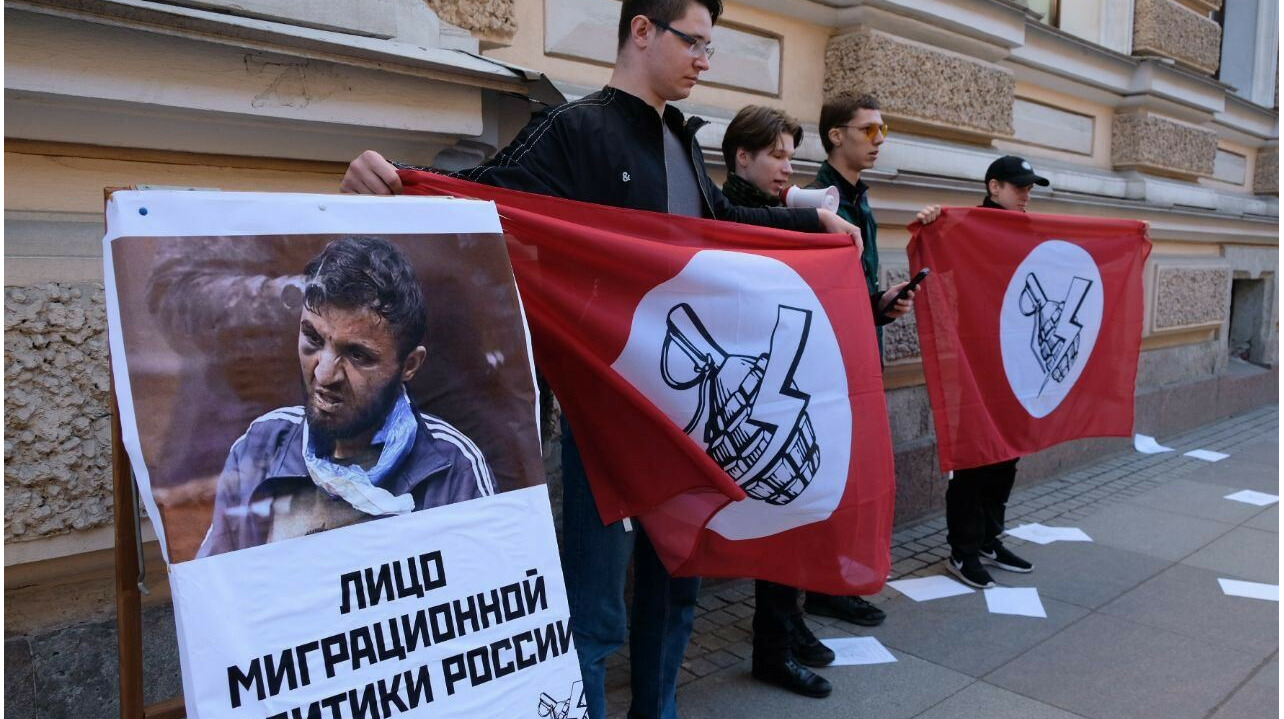 В Санкт-Петербурге прошла акция против мигрантов из-за теракта в 