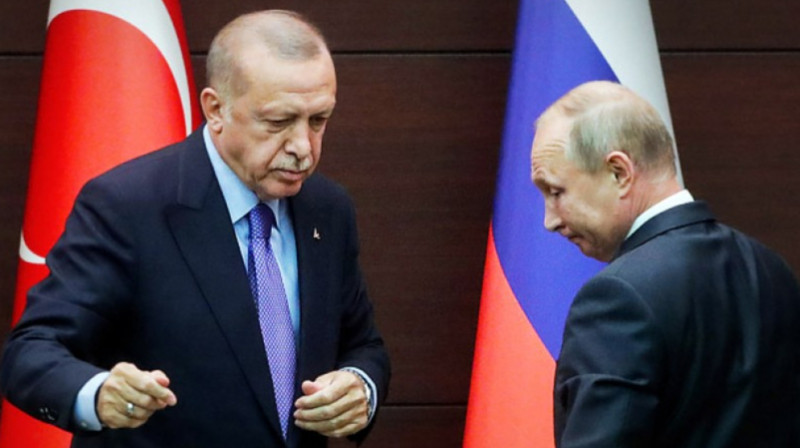 Эрдоган при Путине призвал остановить кровопролитие в Украине
