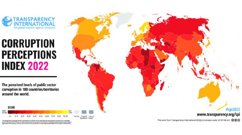 Россия на 137 месте в рейтинге восприятия коррупции