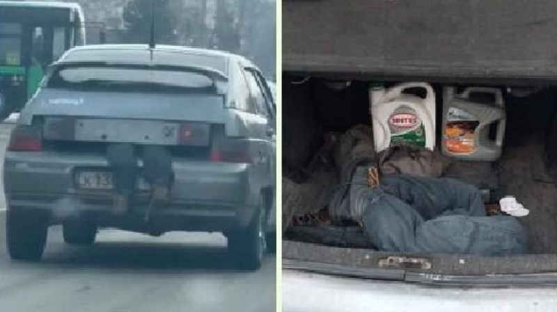 Автомобиль ездил по городу с торчащими из багажника ногами в Петропавловске