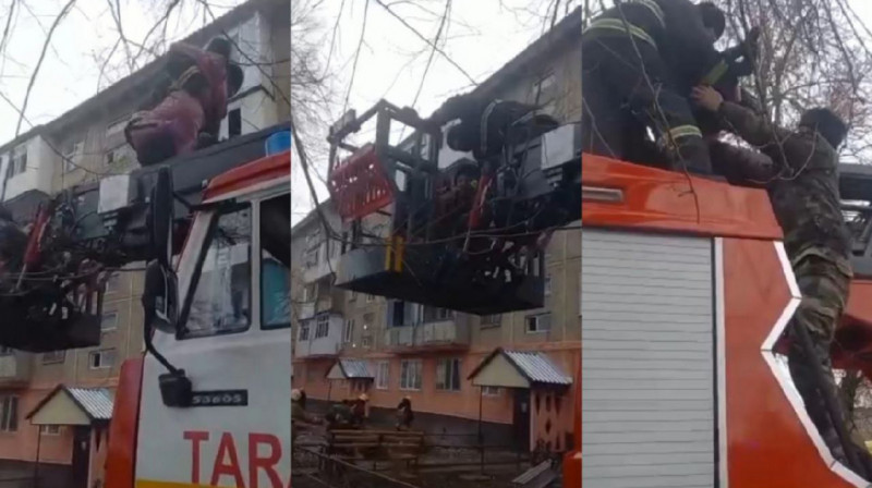 Крупный пожар в пятиэтажке в Таразе: два человека госпитализированы с ожогами