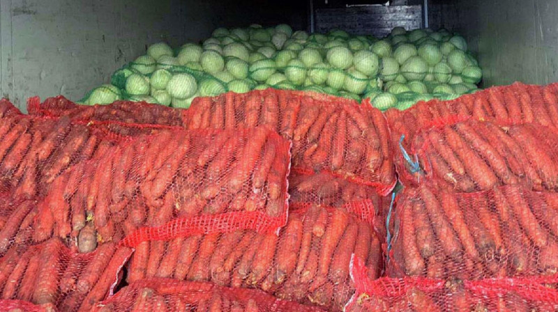 Очередь из грузовиков с овощами образовалась на границе с Мангистау