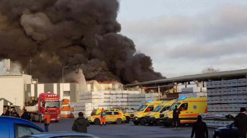 В Латвии крупный пожар произошел на заводе по производству дронов для Украины. ВИДЕО