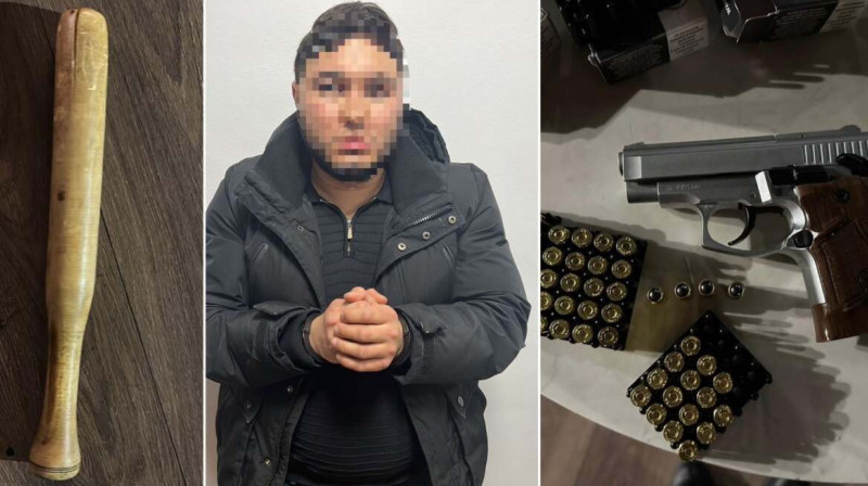 В Алматы задержали управляющего караоке-клуба с огнестрельным оружием и патронами