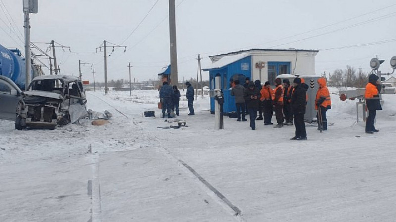 Ақмола облысында пойыз бен көлік соғылып адам қайтыс болды
