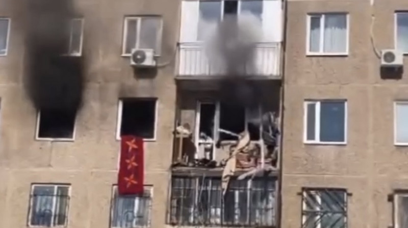 Газовый баллон взорвался в Темиртау, семеро пострадали. ВИДЕО