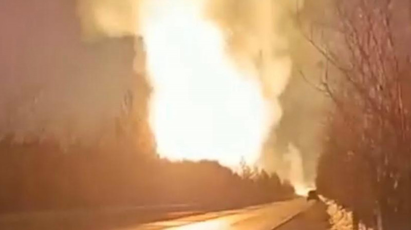 Газопровод взорвался в Свердловской области
