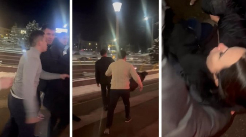 Депутат Дәулет Тұрлыхановтың ұлының әйел адамды ұрып құлатқан бейнежазбасы жария болды