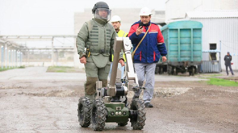 В Таразе прошли учения батальона радиационной защиты