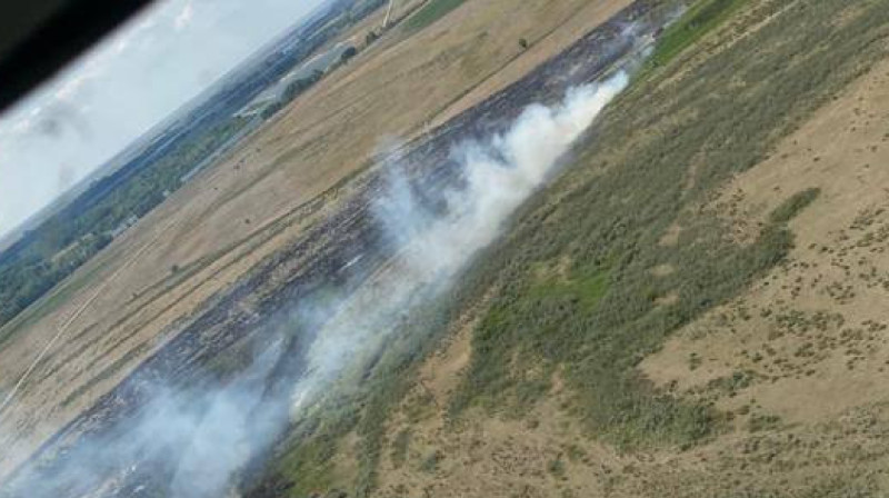 В Абайской области начался пожар