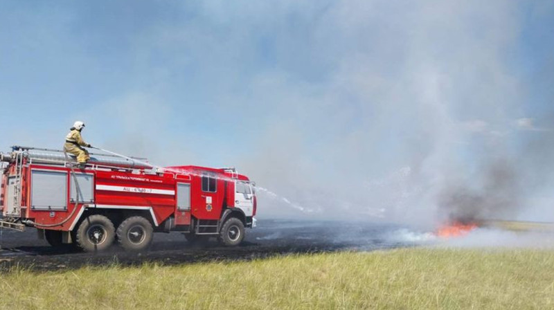 Пожар вновь охватил Абайскую область
