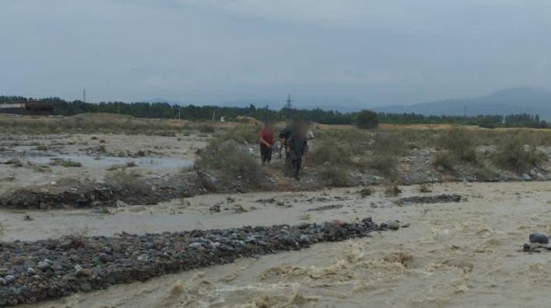 Двух застрявших на островке посреди реки детей спасли в Алматинской области