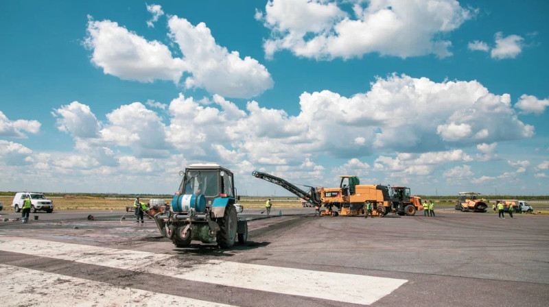 На 70% завершился ремонт взлетно-посадочной полосы аэропорта Астаны