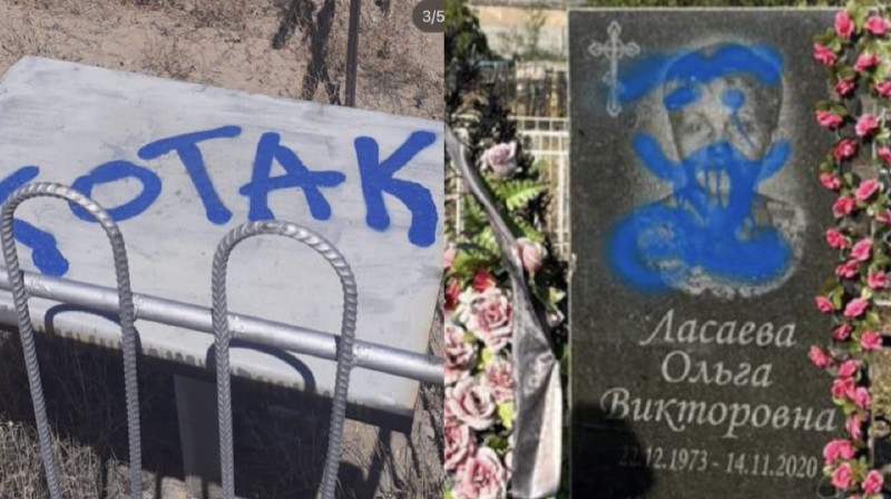 11-летний мальчик разрисовал надгробия в Туркестанской области