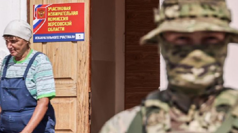 УҚҚ: Оккупацияланған аумақта сайлауға қатысқаны үшін жазаланады
