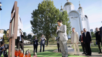 Министр иностранных дел Японии впервые прибыл в Украину с начала войны