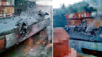 Появились фото уничтоженной в Крыму российской субмарины