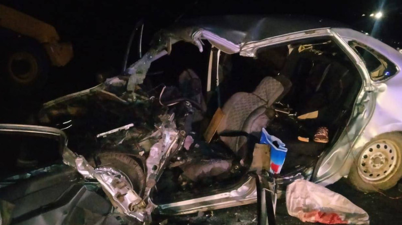Погибли дорожные строители  в аварии   при столкновении авто с  асфальтным катком в Актюбинской области