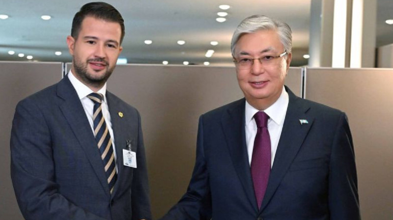 Встреча Касым-Жомарта  Токаева  с президентом Черногории  Яковом Милатовичем.