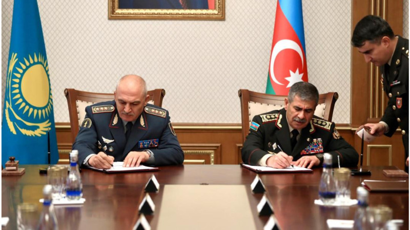 Министерства обороны Казахстана и Азербайджана утвердили план сотрудничества