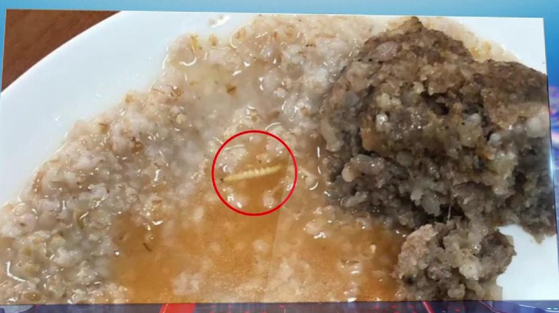 Червя в каше нашел ученик в школьной столовой в Павлодаре