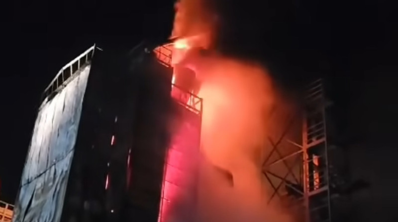 Крупный пожар произошел на маслозаводе в Усть-Каменогорске