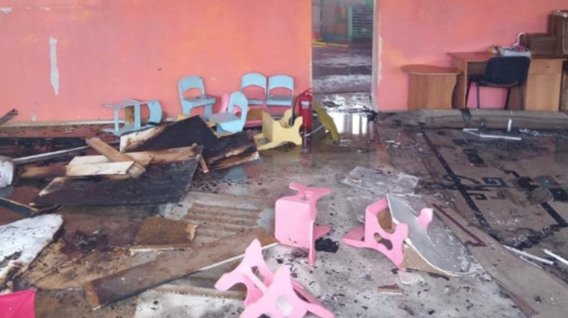 В Костанае загорелся детский сад