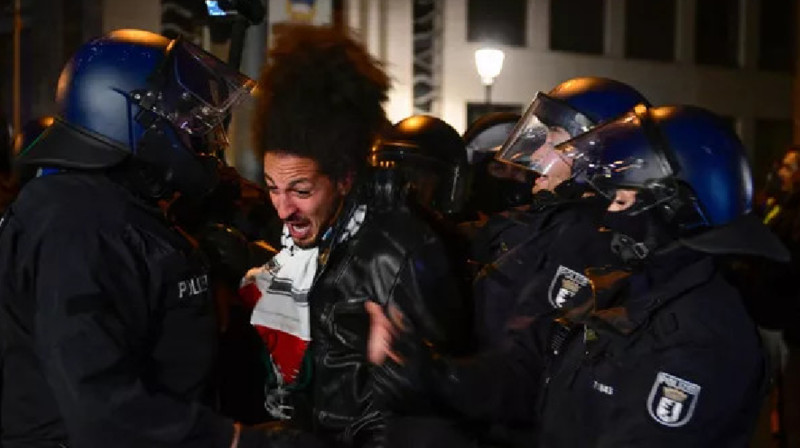 В Берлине на пропалестинских акциях пострадали свыше ста полицейских