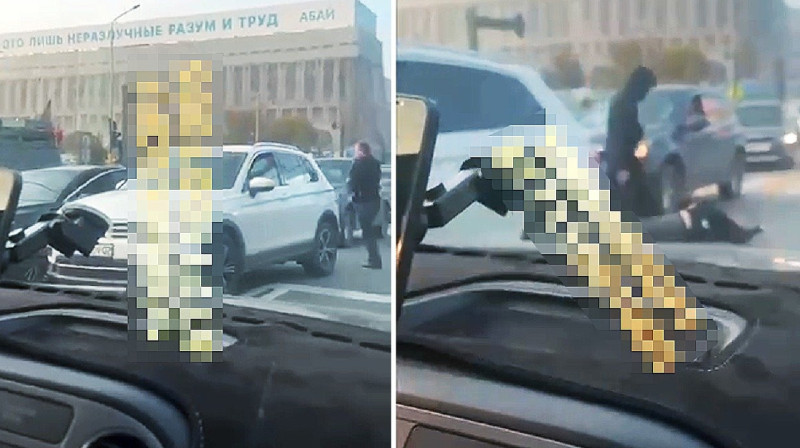 Полиция разыскивает "дорожного бойца" в Алматы