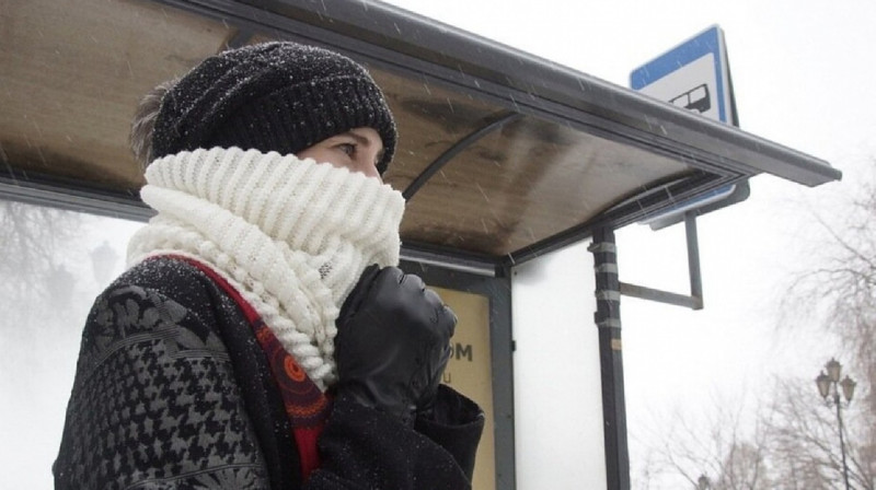 В Астане "тёплые" остановки совсем не тёплые (видео)