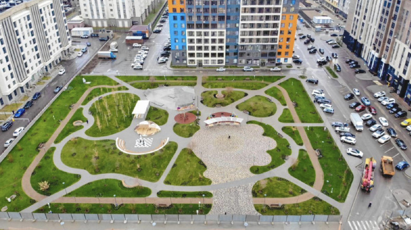 Пять общественных пространств обустроили в столичном районе Нура