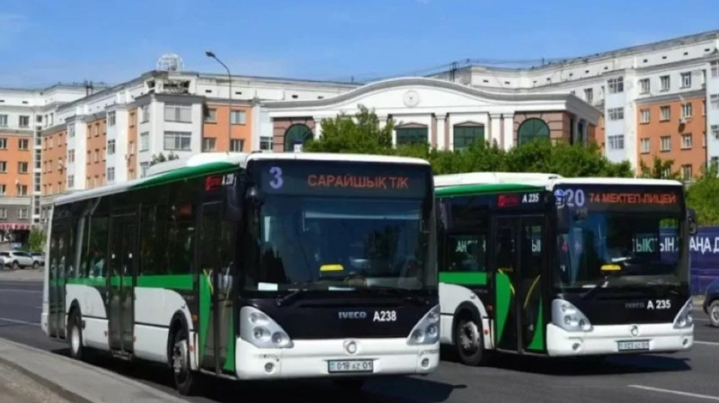 График движения автобусов в праздники представили в Астане