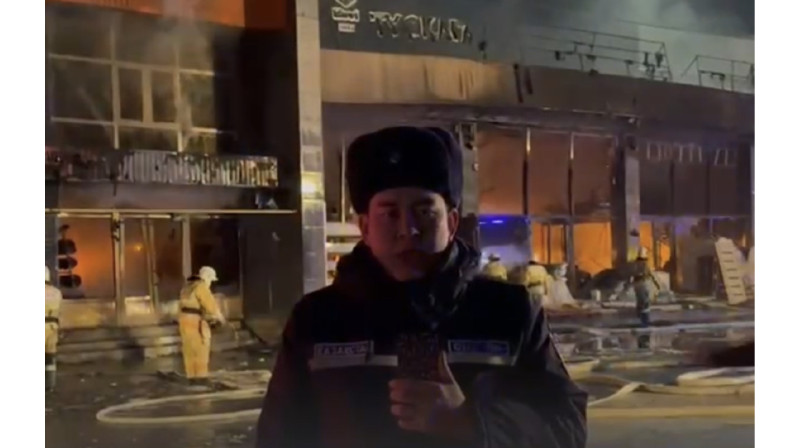 В Шымкенте произошел крупный пожар