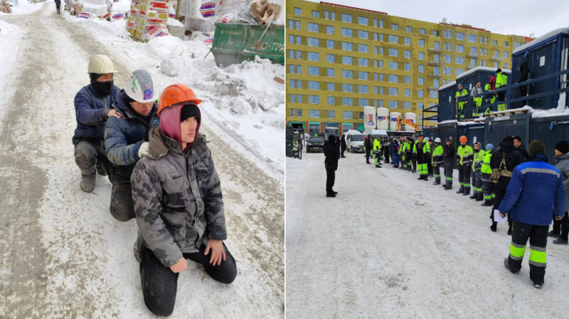 Силовики заставили мигрантов ходить гуськом во время проверки документов в Екатеринбурге