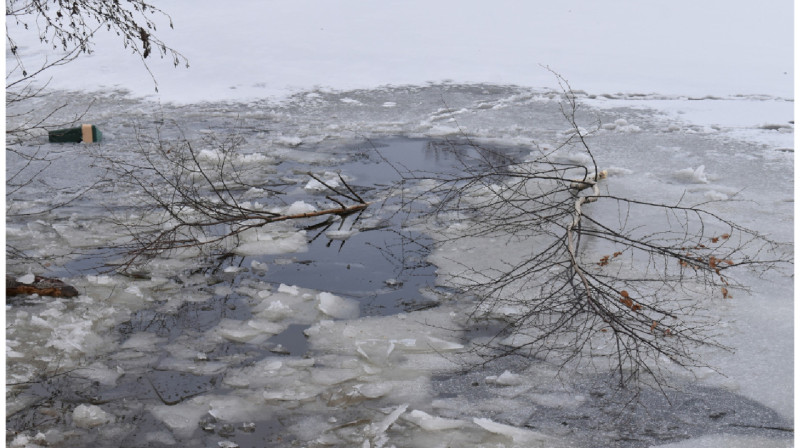 Рыбак вместе с машиной ушёл под лёд в Карагандинской области (видео)