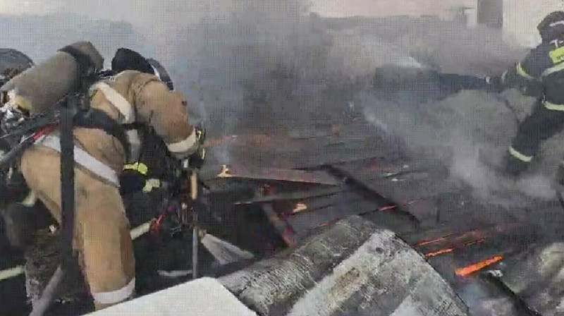 Пожар произошел в одном из ресторанов Усть-Каменогорска. ВИДЕО