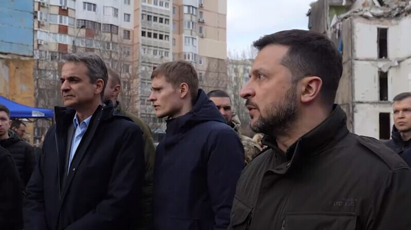 Кортеж Зеленского попал под обстрел в Одессе во время визита греческой делегации