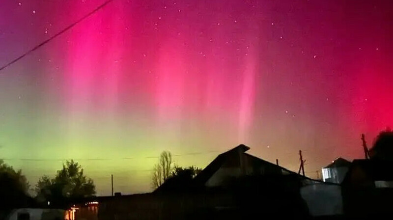 Северное сияние наблюдали жители Северного Казахстана