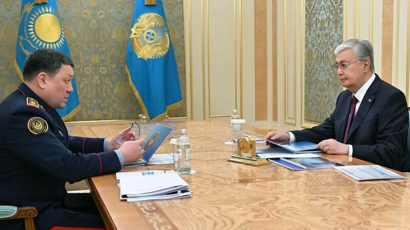 Токаев принял министра внутренних дел Ержана Саденова