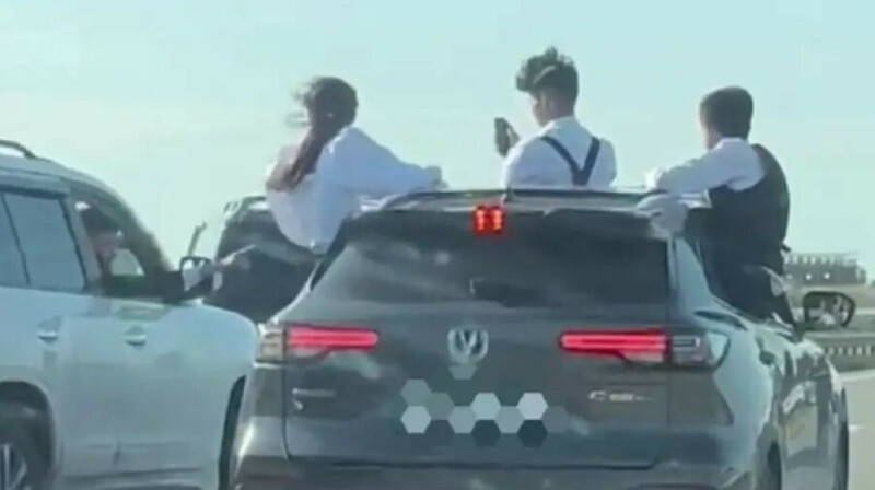 Кортеж выпускников наказали за беспредел на дорогах в Туркестанской области