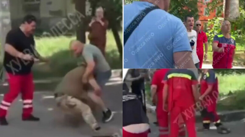 Мобилизация по-украински: массовая драка медиков с военными у военкомата