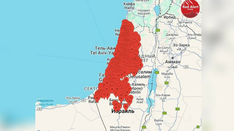 Израильские власти объявили воздушную тревогу в связи с ракетным обстрелом со стороны Ирана