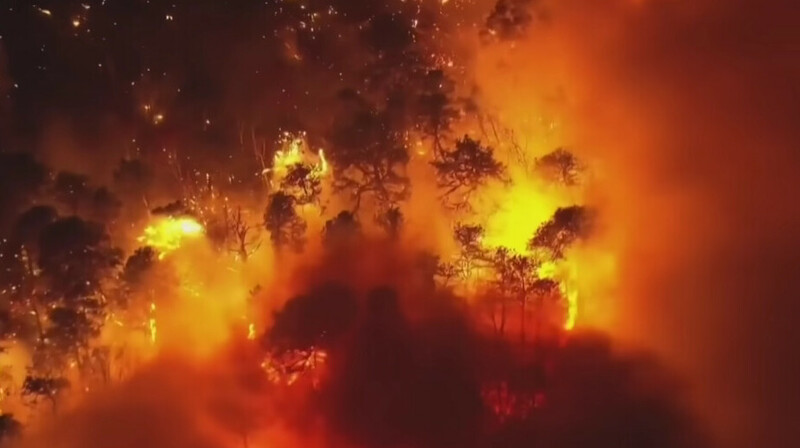 Более 10 тысяч жителей эвакуировали из лесного пожара на юге Калифорнии