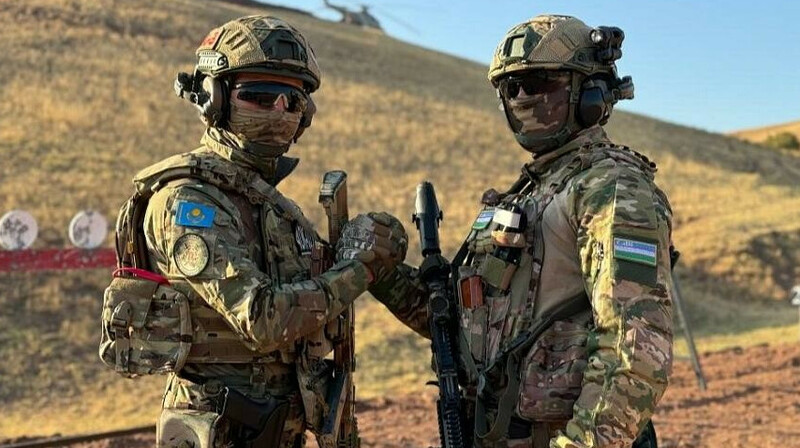 Военнослужащие Казахстана и Узбекистана проводят совместные учения Hanjar-2024