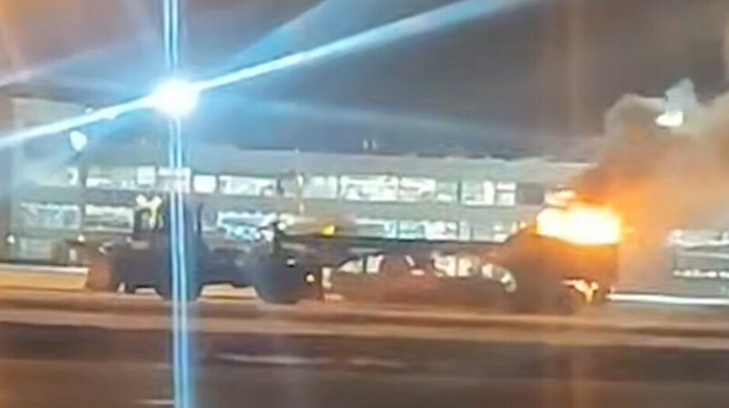 В аэропорту Домодедово разгорелся пожар