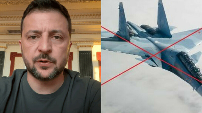 Зеленский сообщил об уничтожении ещё одного истребителя в Крыму