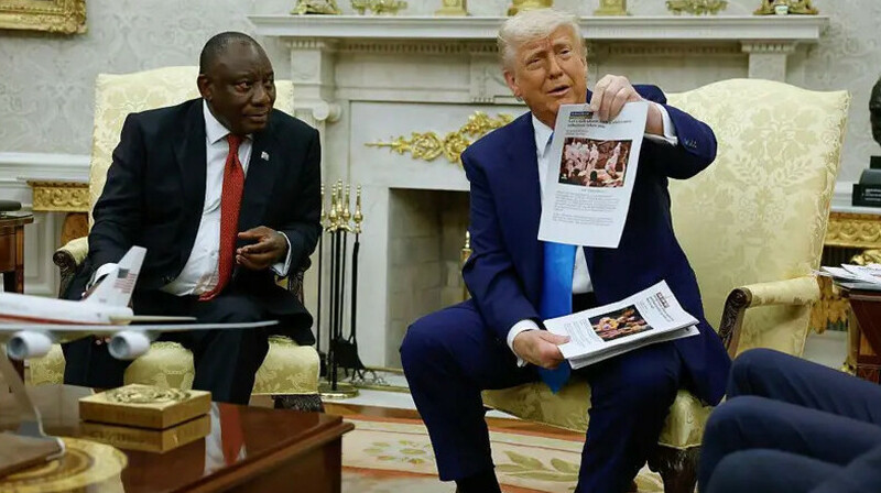 Переговоры Трампа и президента ЮАР в Белом доме начались с обвинений в адрес Рамафосы