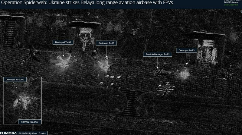 Спутники показали реальный ущерб от атак на российские авиабазы