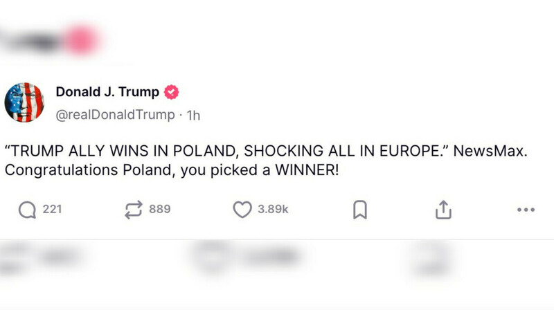 Трамп назвал победу Навроцкого в Польше шоком для Европы