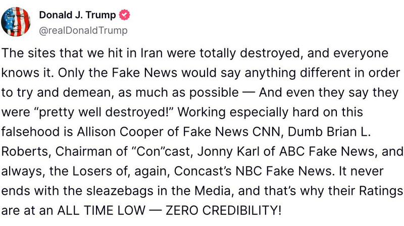 "Ноль достоверности!" — Трамп обвинил СМИ во лжи о военной операции